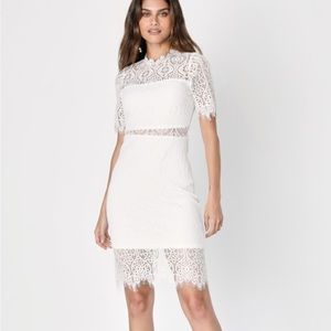White Lace Dress- Lulus
